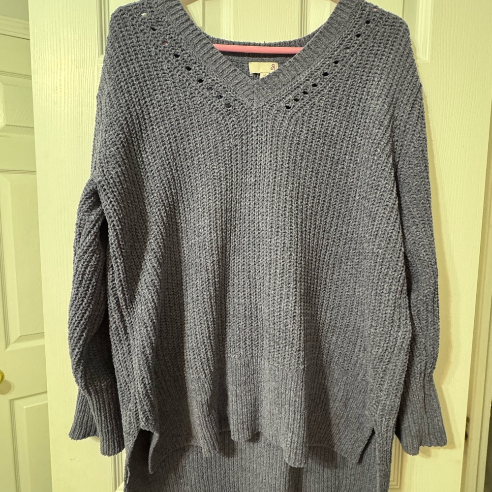 SO Purple V-Neck Sweater